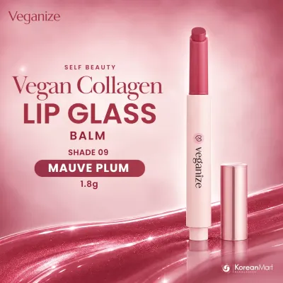 Self Beauty Veganize Collagen Lip Glass Balm (Shade 09 Mauve Plum) - 1.8g